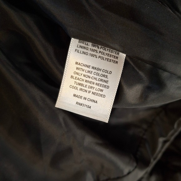 Crown & Ivy Womens Size XXL Quilted Barn Jacket True Black Gold Snap NWT - Picture 9 of 10